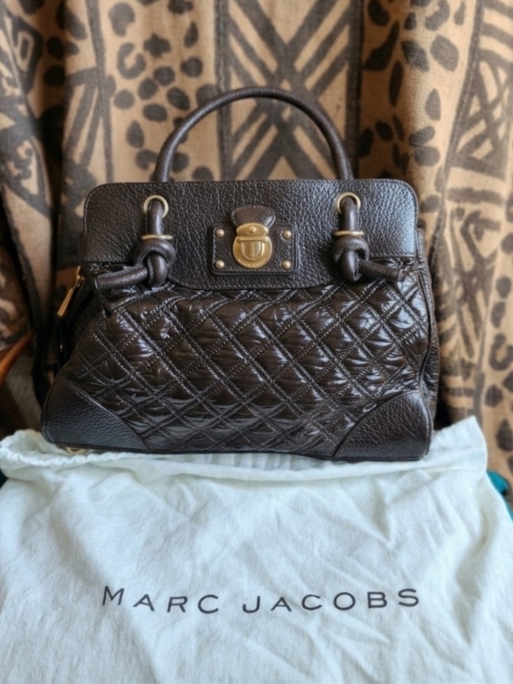 Marc Jacobs Swagger - Quilted Leather Top-Handle Bag — Dark Brown